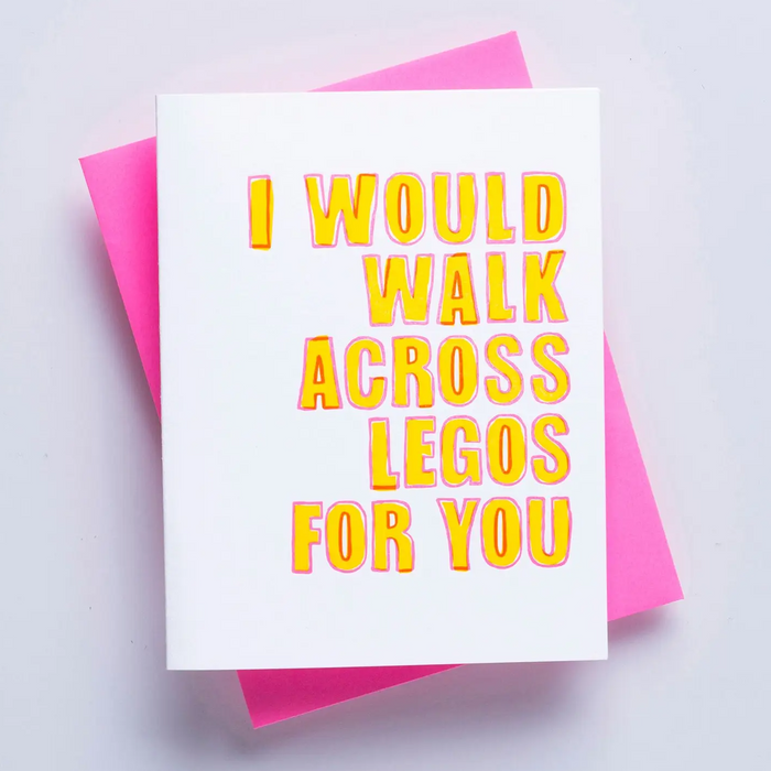 Walk On Legos Card