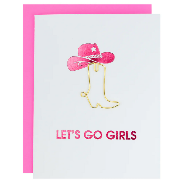 Let's Go Girls Letterpress Card