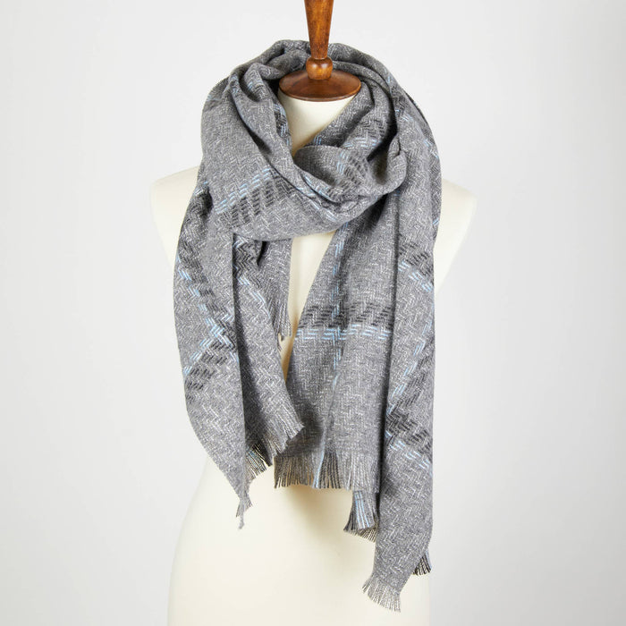 Cameron Wool Blend Windowpane Winter Scarf