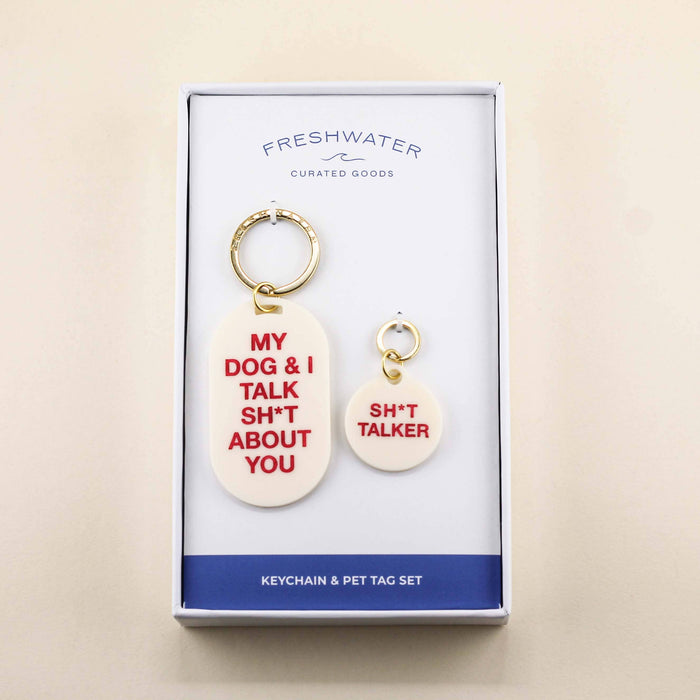 Sh*t Talker Keychain & Pet Tag Gift Set