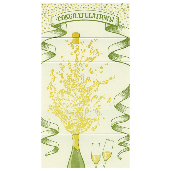 Champagne Congratulations Fold Out Card
