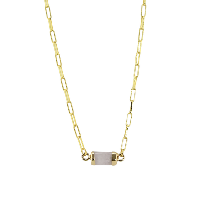 Quartz Bar Choker Necklace