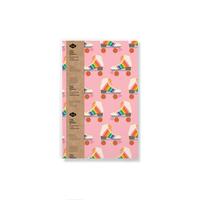 Rollerskates Layflat Notebook
