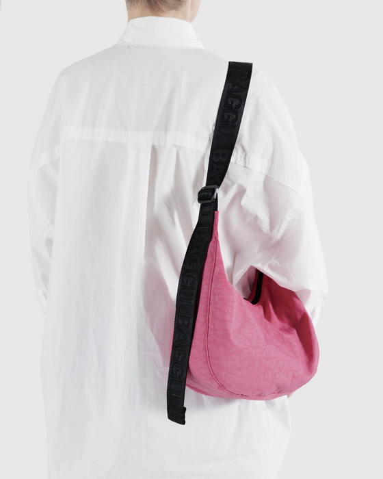 Medium Crescent Bag- Azalea Pink