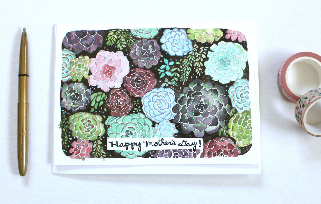 Mother's Day Card - Succulent Garden