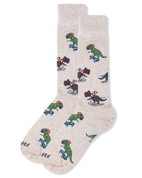 Dinosaur Bamboo Men's Crew