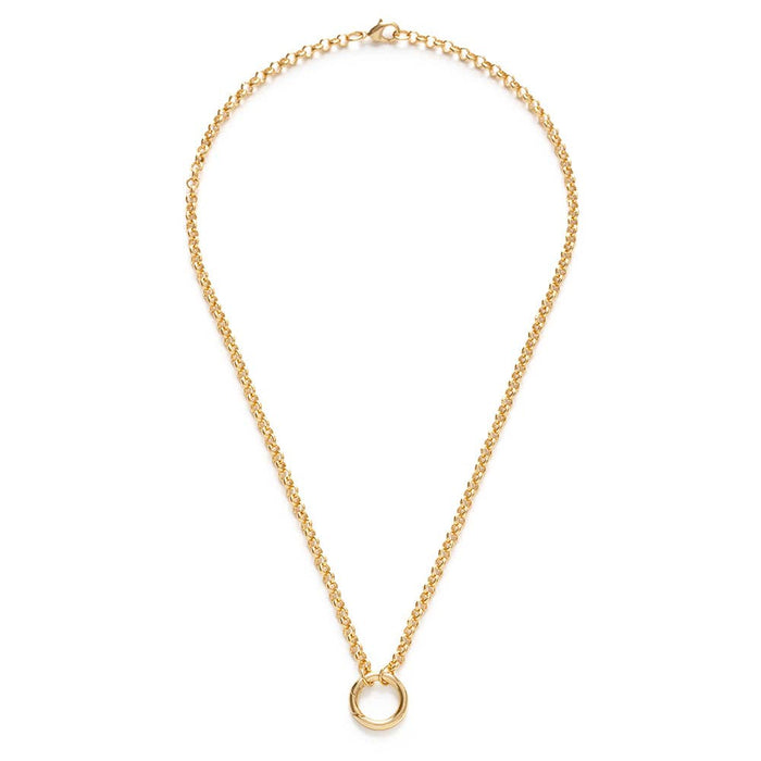 Rolo Chain with Charm Holder Necklace