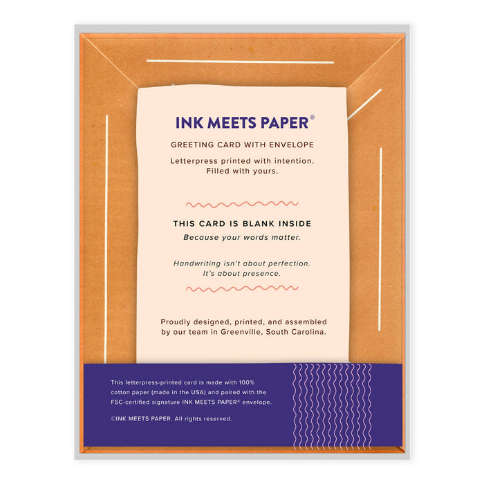 Floral Wedding Day Letterpress Greeting Card