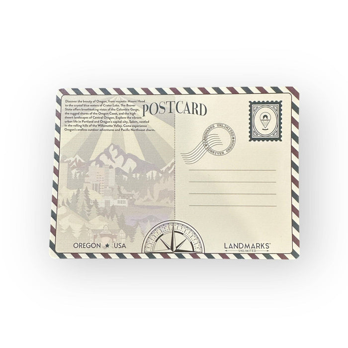 State of Oregon USA - Postcard - Textured Foil