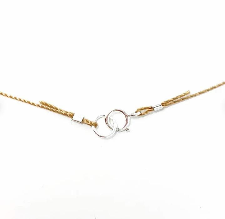 Garnet Trillion Cord Necklace