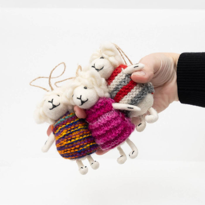 Ornament - Sheep with Knit Sweater