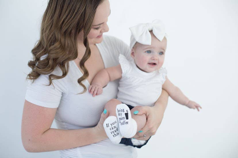 Bring My Mom a Coffee Baby Socks