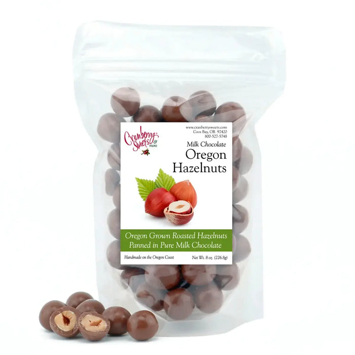 Milk Chocolate Covered Hazelnuts: 2 oz.