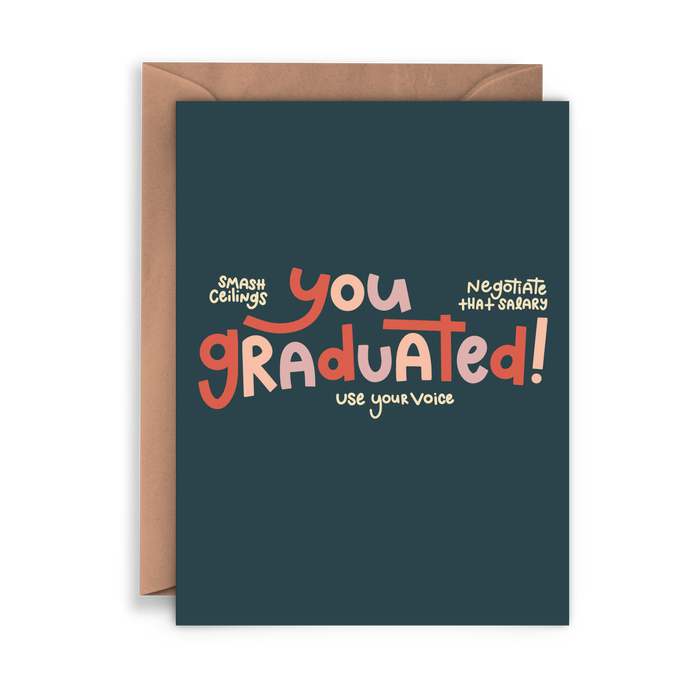 You Graduated Congrats Grad Feminist Card