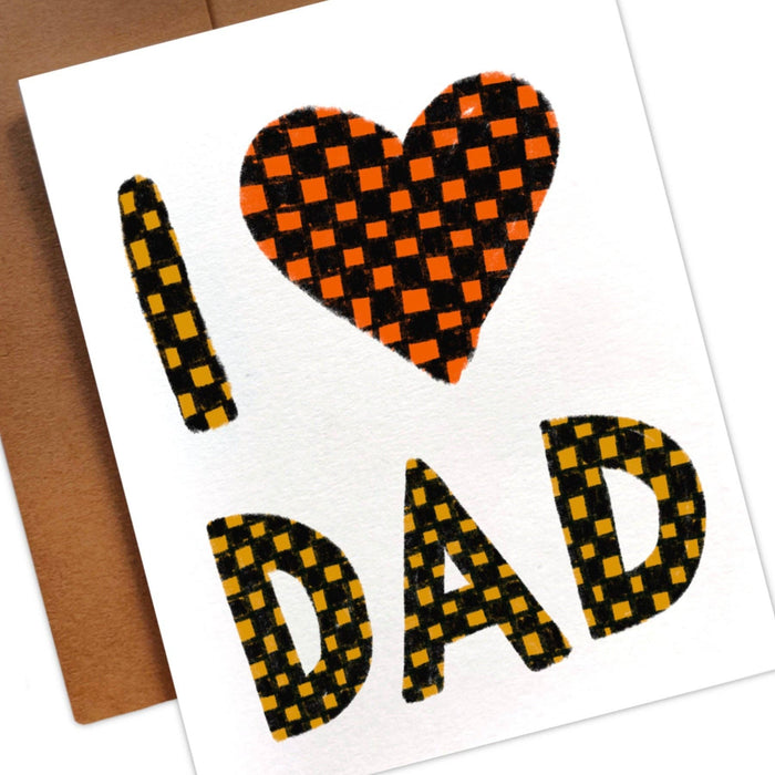 I Heart Dad Checker Card