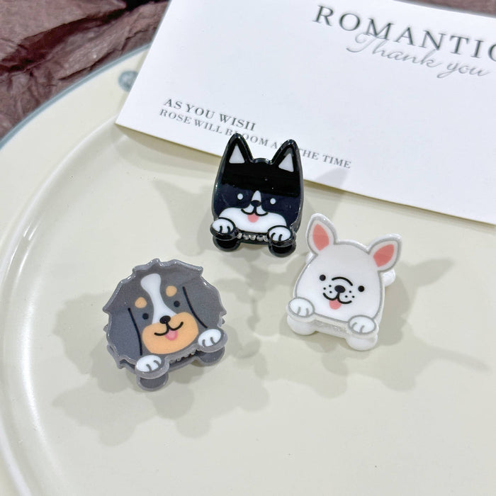 Cute Puppy Series Mini Hair Clip, Cartoon Animal Claw Clip