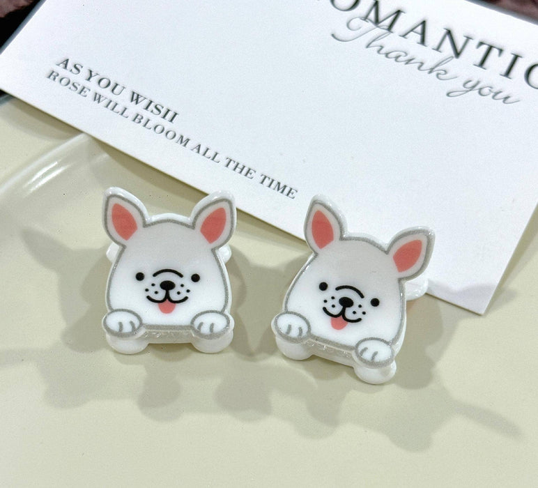 Cute Puppy Series Mini Hair Clip, Cartoon Animal Claw Clip