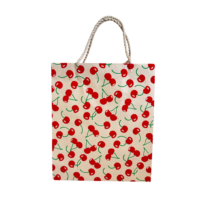 Handmade Paper Cherry Gift bag