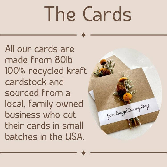 Happy Birthday Mini Orange Dried Floral Bouquet Card