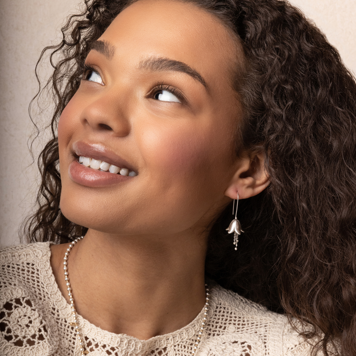 Refined Icon Earring - Lily Drop Earring/Silver