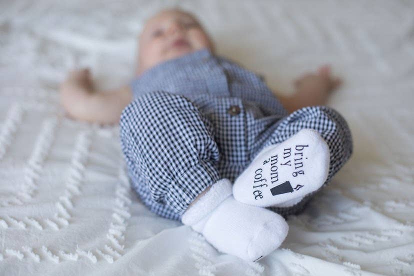 Bring My Mom a Coffee Baby Socks