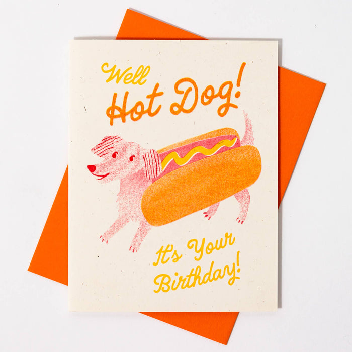 Hot Dog Birthday Card