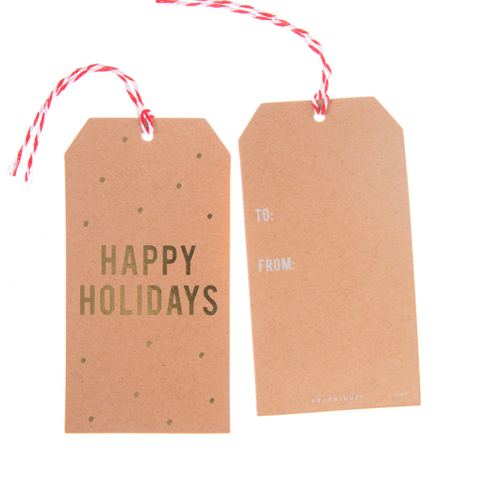 Happy Holidays set of 16 Gift Tags