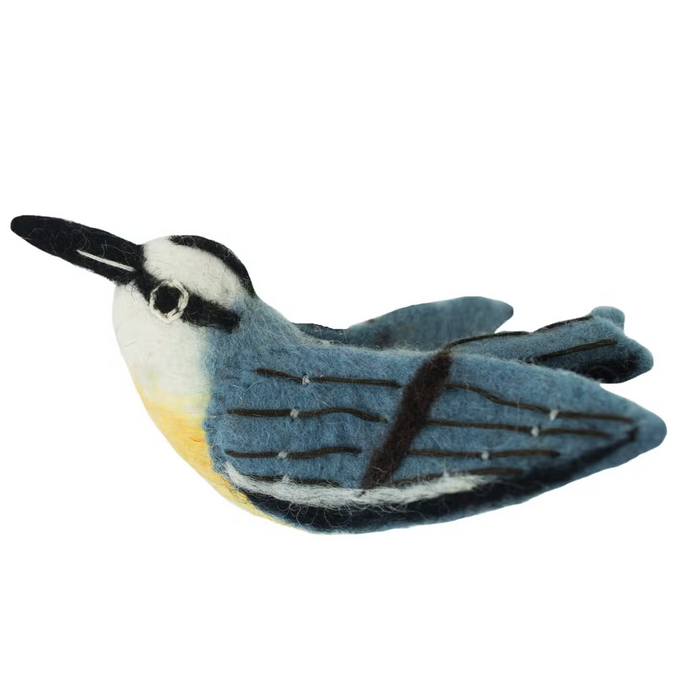 Nuthatch Woolie Bird Ornament