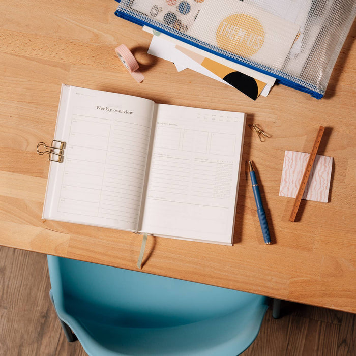 Daily Planner, Undated, A5 Hardcover -  Italian Summer