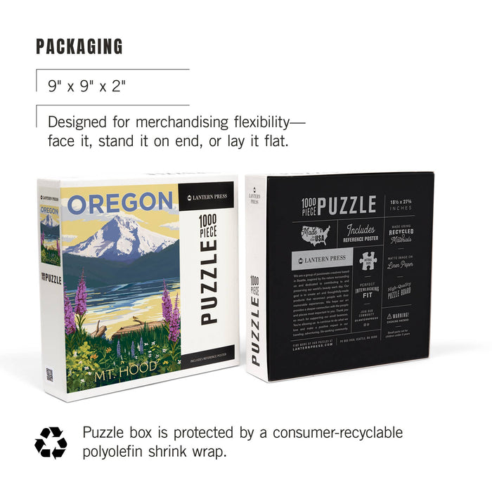 Mt. Hood Oregon 1000-Piece Puzzle | Mountain & Lake Scene
