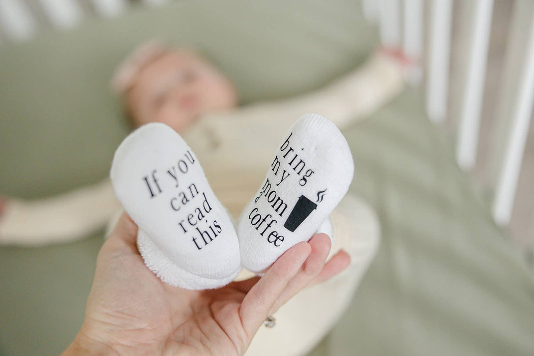 Bring My Mom a Coffee Baby Socks