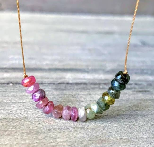 Multi-Colored Watermelon Tourmaline Necklace