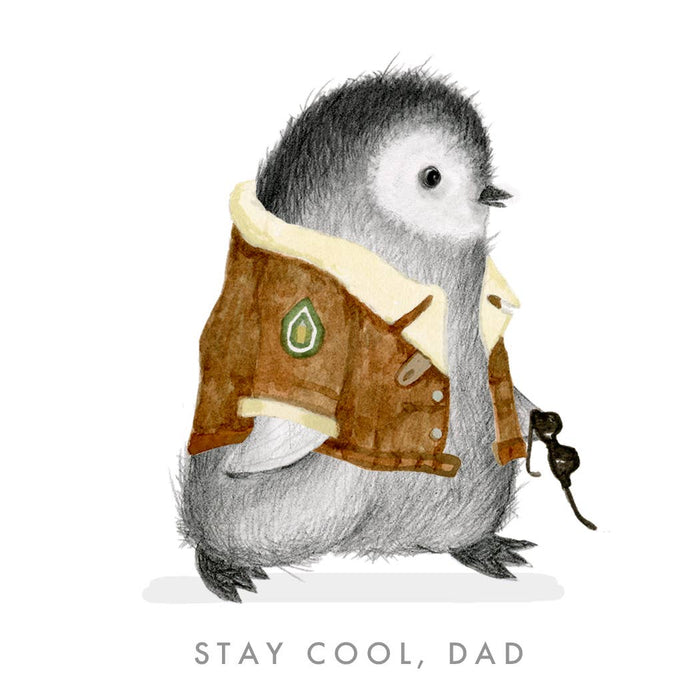 Cool Dad Penguin Card