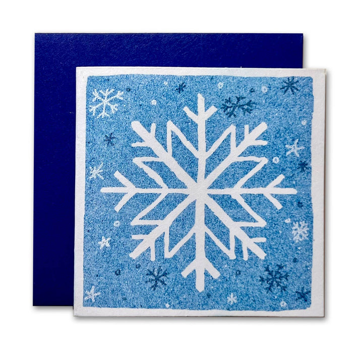 Snowflake Risograph Tiny Card