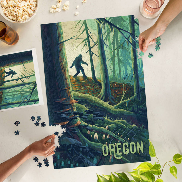 Oregon Bigfoot in Forest 1000-Piece Puzzle | Wanderer Series