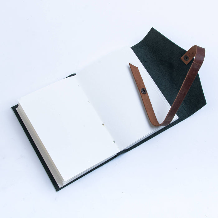 Slik Green Leather journal diary