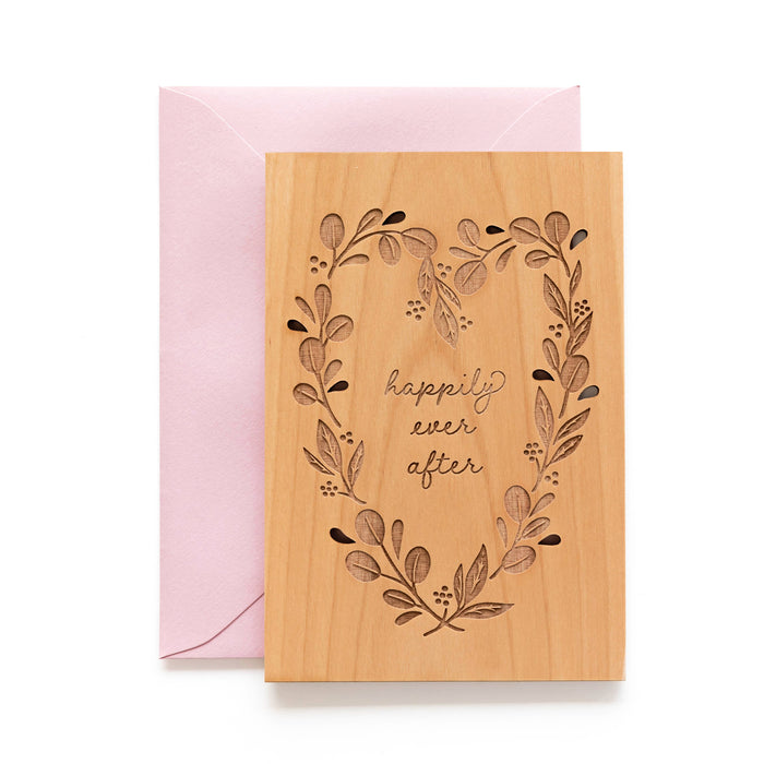 Happily Ever After Wood Card