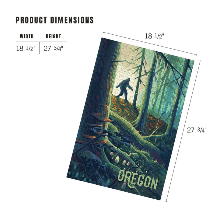 Oregon Bigfoot in Forest 1000-Piece Puzzle | Wanderer Series
