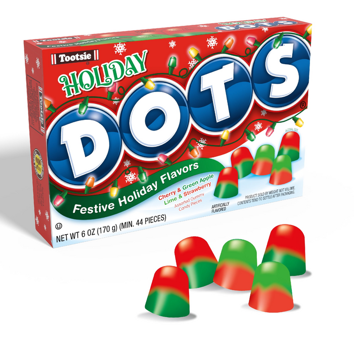 box of holiday dots candy