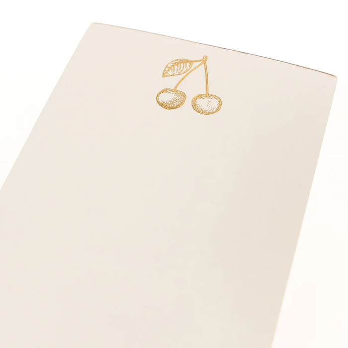 La Petite Presse Collection Cherries Gold Foil List Pad