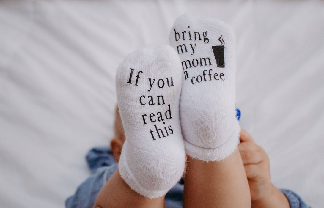 Bring My Mom a Coffee Baby Socks