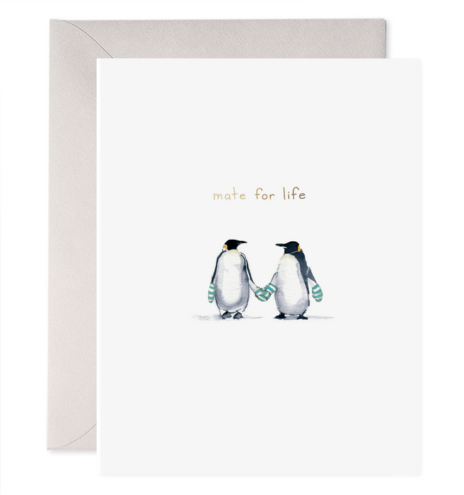 Mate For Life Penguin Greeting Card
