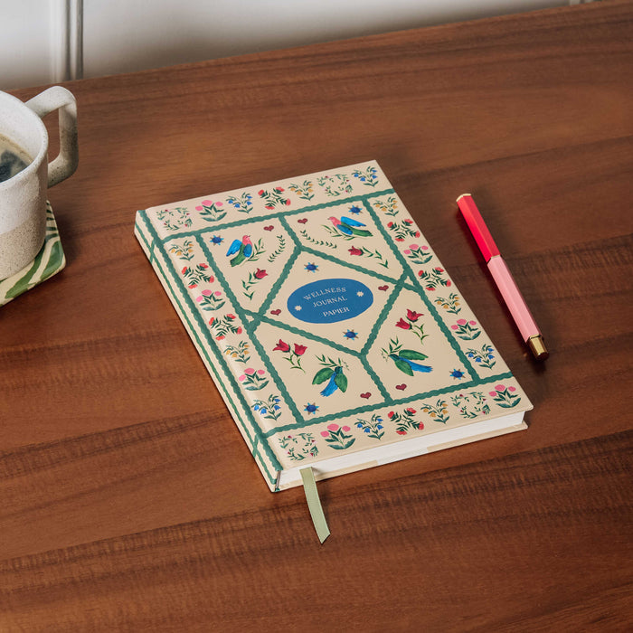Guided Wellness Journal, A5 Hardcover - Quilted Daydream