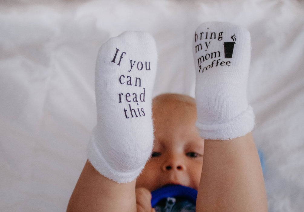 Bring My Mom a Coffee Baby Socks