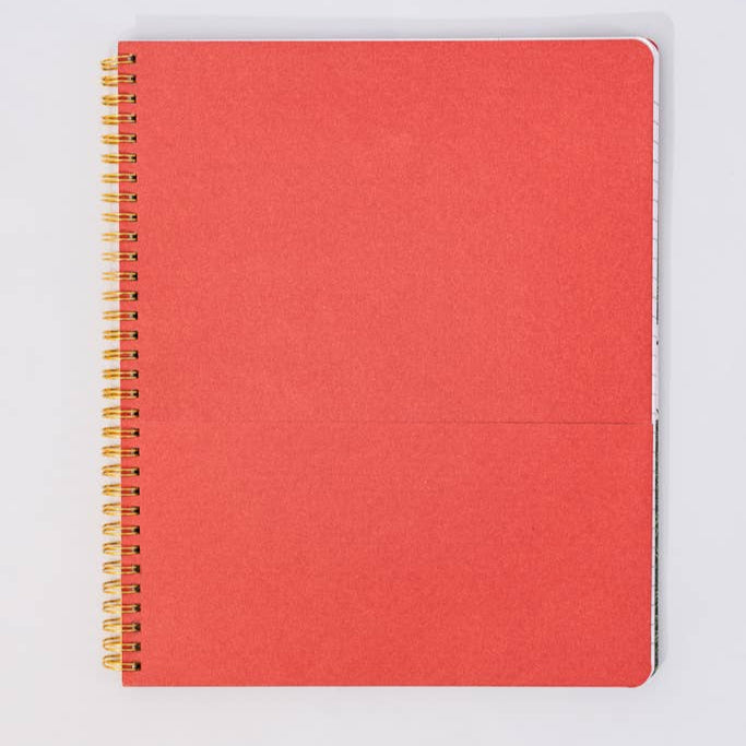 Large Notebook - Yellow Stripe With Strawberries