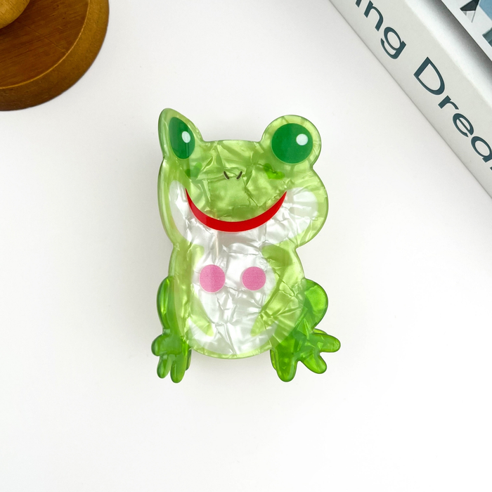 sitting frog hair clip