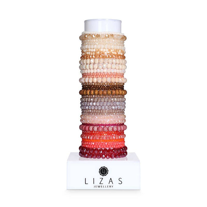 Knoxville 4mm Crystal Bracelet- Latte