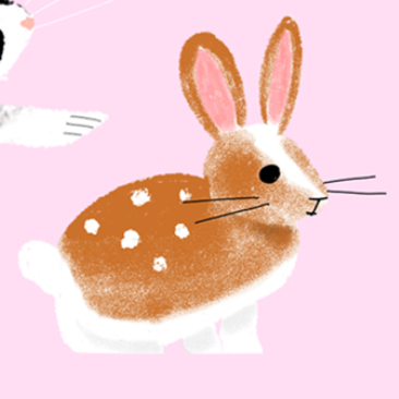 USAGI THREE - Baby Card