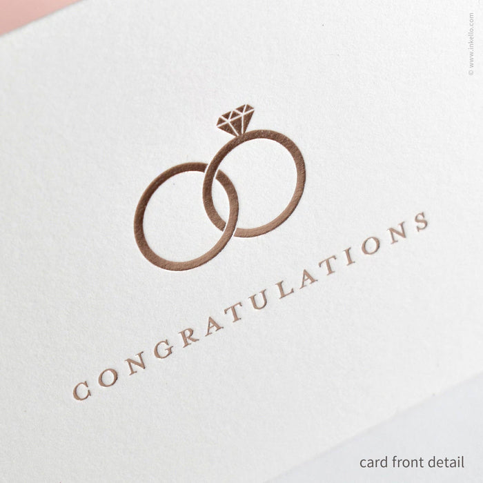 Congratulations Interlocking Wedding Rings Card