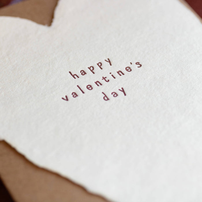 Valentine's Day Greeted Heart Handmade Paper Card